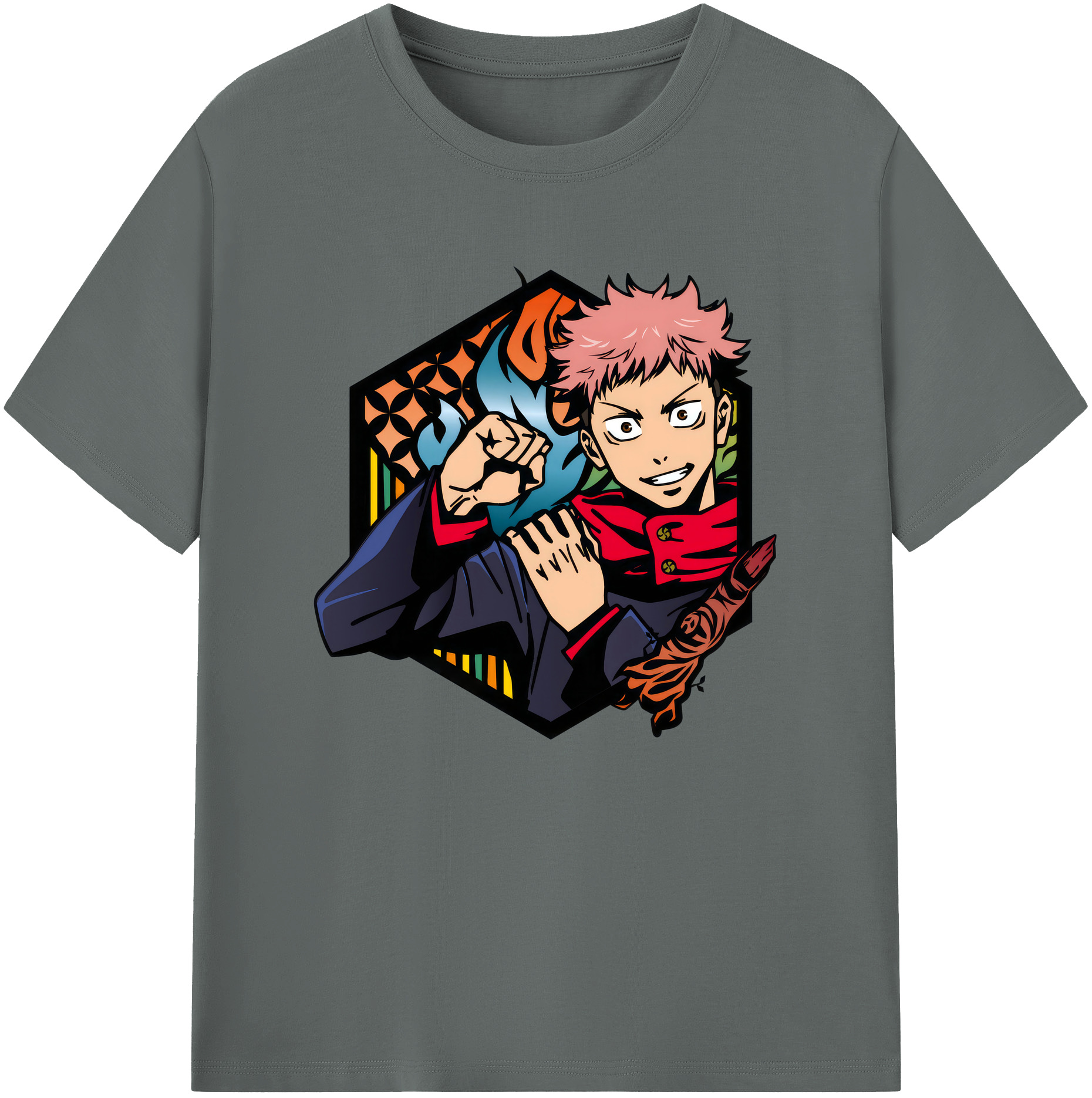 （画像用） 呪術廻戦 Jujutsu Kaisen 綿100％ メンズ半袖Tシャツ｜肌触りやわらか＆通気性